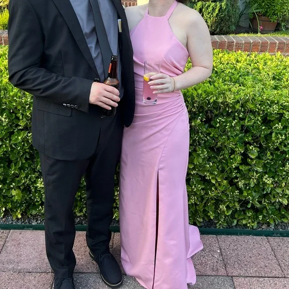 Revelry Fallon Crepe Dress Rosette Size 4 Petite, No Alterations - Picture 3 of 7